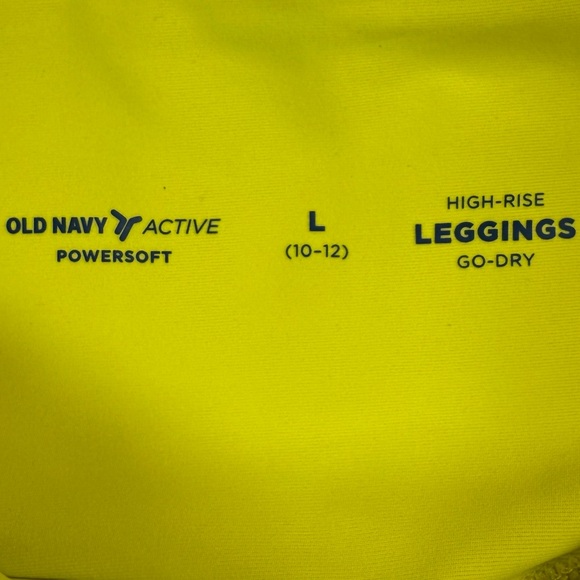 NWT OLD NAVY Kids Girls’ High-Waisted PowerSoft Leggings in Bright Light Neon L - Picture 8 of 8